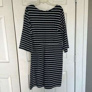 Old Navy XL midi dress black and white stripes